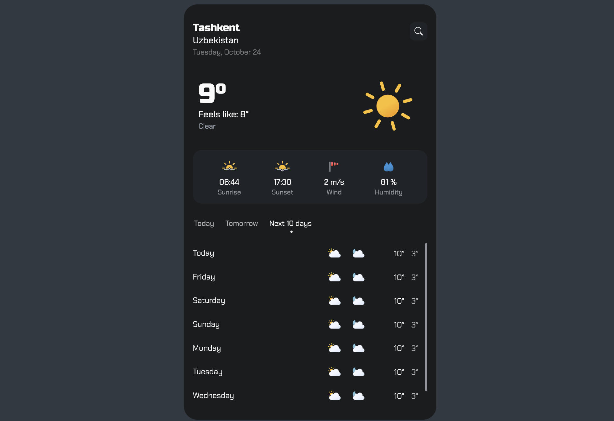 Weather app